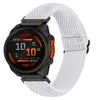 Correa de nailon tejido elástico con patrón ondulado para Garmin de 22 mm (blanca)