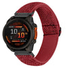 Correa de nailon tejido elástico con patrón ondulado para Garmin de 22 mm (roja)