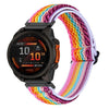 Correa de nailon tejido elástico con patrón de ondas para Garmin de 20 mm (arcoíris)