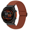 Correa de nailon elástica de color sólido para reloj Garmin de 26 mm (café)