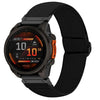 Correa de nailon elástica de color sólido para reloj Garmin de 26 mm (negra)
