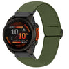 Correa de nailon elástica de color sólido para reloj Garmin de 26 mm (verde militar)