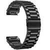 Correa de acero inoxidable con cierre plegable de tres cuentas Tactix integrado para Garmin de 22 mm (negra)