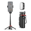 Mini palo selfie cuadripod F07 de 410 mm con control remoto inalámbrico portátil y 1 luz de relleno D9 (negro)
