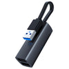 Adaptador HUB portátil multifuncional USB a USB 3.0 y doble USB 2.0 (negro)