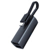 Adaptador HUB portátil multifuncional de tipo C a USB 3.0 y doble USB 2.0 (negro)