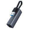 Adaptador de concentrador portátil multifuncional USB a USB 3.0, USB 2.0 dual, tarjeta SD y TF (gris)