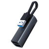 Adaptador de concentrador portátil multifuncional USB a USB 3.0, USB 2.0 dual, tarjeta SD y TF (negro)