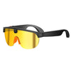 Gafas deportivas inteligentes AIMB-G5 de 8 MP para ciclismo al aire libre con IA (lentes amarillas degradadas y montura negra)