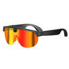 Gafas deportivas inteligentes AIMB-G5 de 8 MP para ciclismo al aire libre con IA (lentes naranja degradado, montura negra)