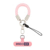 Correa de muñeca antipérdida XDcase con hebilla y junta metálicas, longitud: 10,6 cm (rosa y blanco)