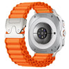 Correa de nailon deportiva todoterreno con hebilla de paracaídas para Samsung Galaxy Watch8/Watch8 Classic xDfind (naranja + hebilla plateada)