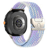 Correa de nailon tejido con hebilla de paracaídas para Samsung Galaxy Watch8/Watch8 Classic xDfind (morado y hebilla plateada)