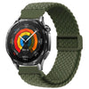 Correa de reloj tejida con hebilla magnética de liberación rápida y botón de presión de 20 mm (verde militar)