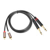 Cables de audio de 2 RCA macho a 2 XLR hembra, longitud: 3 m (negro)