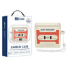 Estuche de silicona estilo casete retro XDcase para AirPods 4 (naranja)