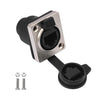 Conector Ethernet LAN impermeable ETH6L RJ45 tipo D hembra a hembra (negro)