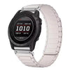 Correa de silicona magnética de tres cuentas para reloj Garmin de 26 mm (Starlight + conector plateado)