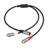 Cable divisor de audio en forma de Y 8004MFF RCA macho a 2 RCA hembra, longitud: 0,5 m