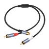 Cable divisor de audio en forma de Y 8004MMF RCA hembra a 2 RCA macho, longitud: 0,5 m