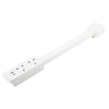 Extensor de enchufe cuadrado para Reino Unido con carga rápida USB/Tipo C (blanco)