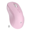 Ratón inalámbrico dual SOLAKAKA SM66 4200DPI 2,4 GHz + Bluetooth (rosa)