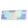 Teclado mecánico inalámbrico SOLAKAKA SK961 Tri-mode RGB de 61 teclas, tipo: eje rojo (gris blanco)