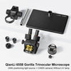Microscopio trinocular QianLi 6558 Gorilla 6.5X-58X con fuente de luz y cámara CX60S. Enchufe: UE.