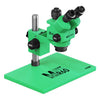 Microscopio trinocular MaAnt Sky Eye R60 7-60X con base grande (verde)