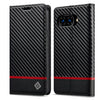Funda de cuero de fibra de carbono LC.IMEEKE para Google Pixel 10a (negro horizontal)