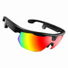 Gafas deportivas inteligentes para ciclismo W640 de 8 MP con IA, estabilización de imagen de seis ejes, wifi, control táctil, reducción de ruido con micrófono dual y traducción IA (lentes de colores y marco negro)
