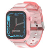 Reloj inteligente FA100 para niños con pantalla de 1,83 pulgadas, red 4G, seguimiento GPS y luz intermitente (rosa)
