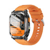 Reloj inteligente QX18 para deportes al aire libre con GPS y pantalla de 2,01 pulgadas y monitor de frecuencia cardíaca integrado (naranja)