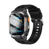 Reloj inteligente QX18 para deportes al aire libre con GPS y pantalla de 2,01 pulgadas y monitor de frecuencia cardíaca integrado (negro)