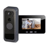 RH-TPD10-W - Timbre con videoportero WiFi, pantalla IPS de 4 pulgadas, Tuya, audio bidireccional inteligente (gris)