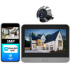 Timbre inteligente con video WiFi y detección de movimiento RH-PD10-I, pantalla HD de 4,3 pulgadas (gris y negro)