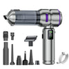 SUITU ST-6704APlus - Aspiradora combinada con pantalla digital para coche, vaciado del depósito con un solo toque (plata y morado)