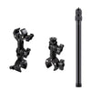 Abrazadera universal para manillar de bicicleta, varilla de extensión, abrazadera de cangrejo doble y simple (negro)