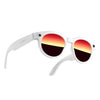Gafas inteligentes W611Pro con cámara de 8 MP, WIFI y traducción por IA (montura blanca, lentes con revestimiento rojo).