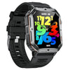 Reloj inteligente MT62 de 2,01 pulgadas con pantalla IPS, ideal para aventuras al aire libre, con batería de 1000 mAh y linterna (negro).