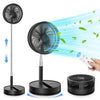 Ventilador eléctrico de escritorio plegable F9 Upgrade con altura ajustable y batería de 8000 mAh (negro)