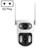 Cámara de vigilancia WiFi inteligente V380 de 2 MP HD con conexión de bola y enchufe europeo (blanca)