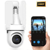 Cámara de vigilancia inalámbrica WiFi con diseño de bombilla de ventilador de tres aspas, HD inteligente de 3MP. Especificaciones: 5.0GHz (Blanco)