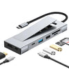 HUB 8 en 1 USB-C a M.2 SSD + HDTV + USB 3.2 + USB 2.0 + PD + Lector de tarjetas SD/TF