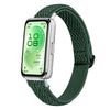 Correa de reloj de nailon trenzado con hebilla para Huawei Band 11 / Band 11 Pro (verde militar)