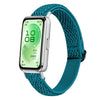 Correa de reloj de nailon trenzado con hebilla para Huawei Band 11 / Band 11 Pro (Azul azurita)