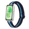 Correa de reloj de nailon trenzado con hebilla para Huawei Band 11 / Band 11 Pro (azul medianoche menta)