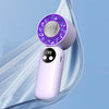 Ventilador portátil mini WD-01 con pantalla digital para refrigeración por hielo (morado)