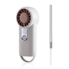 Ventilador portátil mini de alta velocidad H07 con pantalla digital (beige)