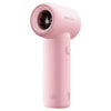 Mini ventilador de mano silencioso de alta velocidad L03 con pantalla digital (rosa)